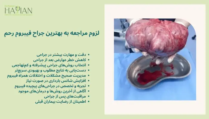 لزوم مراجعه به بهترین جراح فیبروم رحم 